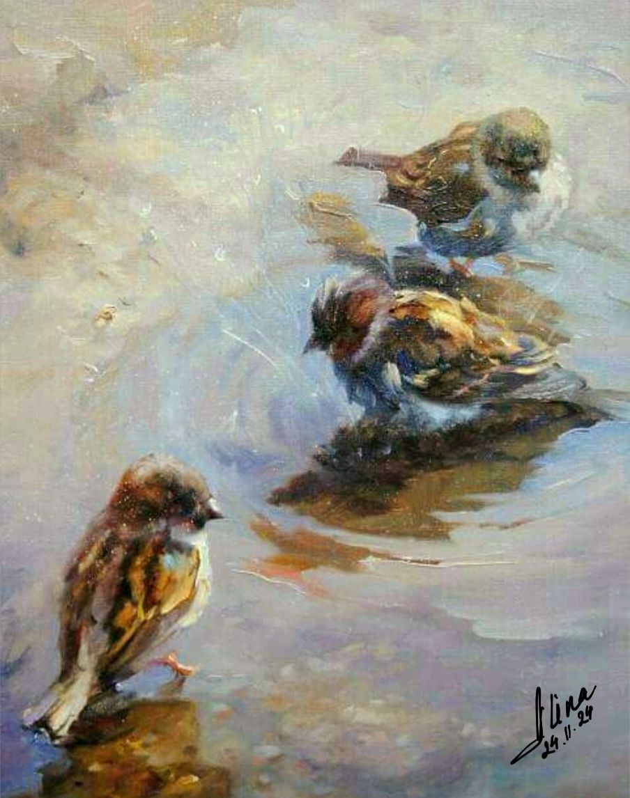ArteDiAlina.com painting: Happy with little